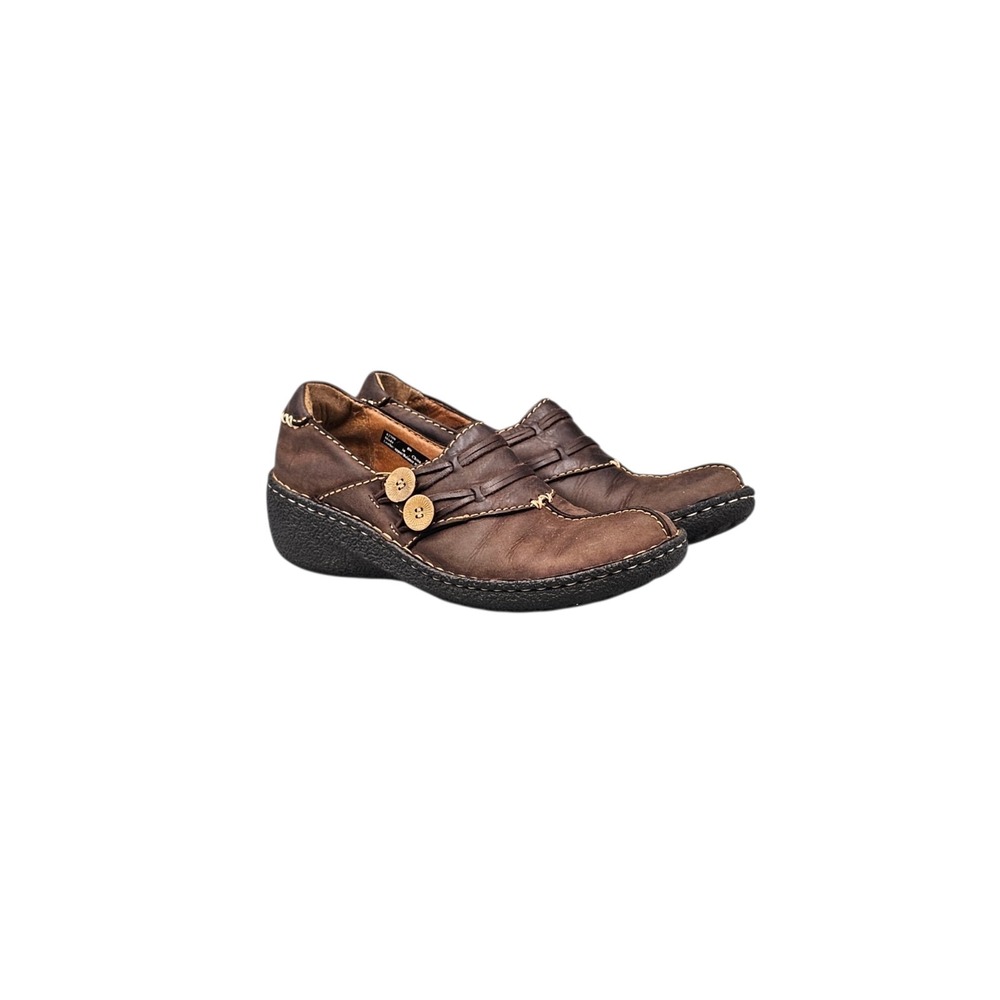 Clarks Artisan Inca Joan Brown Leather Loafers Shoes Womens 9N 82709